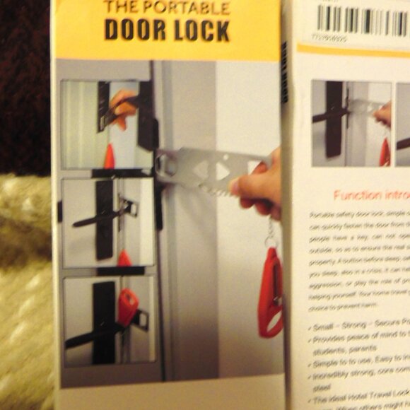 THE PORTABLE DOOR LOCK -  INSTALL at HOME or TAKE WHEN TRAVELING ! - Picture 2 of 5